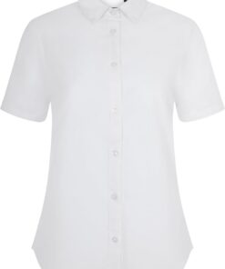 Velilla 405025S; Camisa Oxford Stretch Manga Corta Mujer; Color Blanco; Talla L