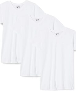 berydale Camisetas Mujer, 100% Algodón, Cuello en V (Paquete de 3 y paquete de 5)