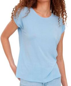 VERO MODA Vmava Plain Ss Top Gajrs Noos Camiseta Mujer (Pack de 1)