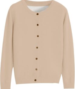HUIFUAO - Cárdigan de punto para mujer, color negro, elegante, con botones, frente abierto, cárdigans para otoño, básico, manga larga, suéteres ligeros
