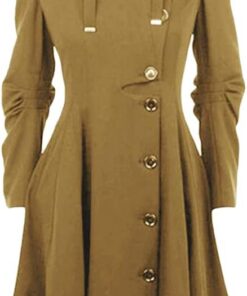 Tomwell Mujer Elegante Manga Larga Color Sólido Chaquetas Otoño Invierno Abrigo Señora Caliente Ropa de Abrigo de Solapa Jacket Parkas