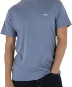 Vans Hombre Camiseta con Logo En El Pecho Izquierdo, Black