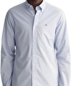 GANT Slim Poplin Shirt Camisa de Vestir Hombre (Pack de 1)