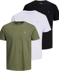 Jack & Jones Jjecorp Logo tee Camiseta Hombre (Pack de 3)