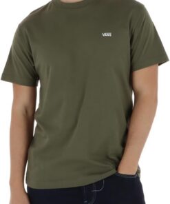 Vans Hombre Camiseta con Logo En El Pecho Izquierdo, Black