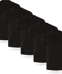 Camiseta FM London Paquete de 3/5 para Hombre - Camisetas de Peso Premium con diseño Ligeramente Ajustado