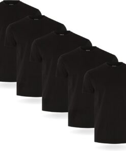 Camiseta FM London Paquete de 3/5 para Hombre - Camisetas de Peso Premium con diseño Ligeramente Ajustado