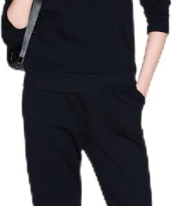 Armani Exchange Long Sleeve Round Collar Front Logo Sudadera Mujer (Pack de 1)