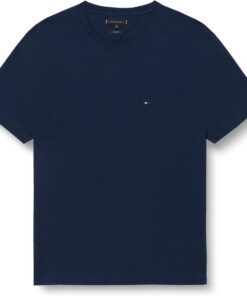 Tommy Hilfiger Camisetas de Manga Corta Hombre Essential con Bolsillo en el Pecho