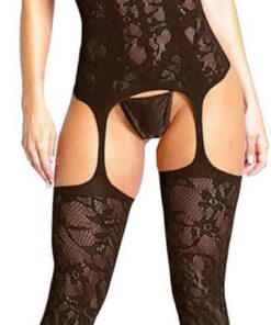 Buitifo Body de malla para mujer,lencería para mujer | talla grande,sin entrepierna,sexy,ropa de dormir suave,Elásticas,Curvy Bodis,lingerie mujer conjunto,Una Pieza