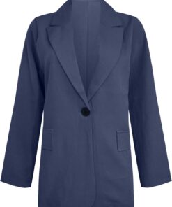 Chaquetas de Traje y Blazers Blazers de Mujer Color Sólido Solapa Ropa Trabajo Manga Larga Mujer Casual Blazer Coat Office Lady Elegante Chaqueta Informal OL Oficina Negocio