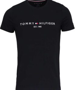 Tommy Hilfiger Camiseta de Manga Corta para Hombre Core Tommy Logo Cuello Redondo