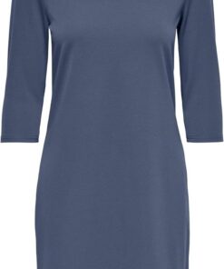 ONLY Onlwinner S/L Maxi Dress Noos Mujer Vestido Largo Negro-Blanco 97% poliéster, 3% elastán