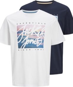 JACK & JONES T-Shirt 2-Pack Plain O-Neck T-Shirt