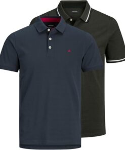 Jack & Jones Jjepaulos Polo SS 2pk MP Noos Jjepaulos Polo SS 2Pk MP Noos Hombre (Pack de 2)