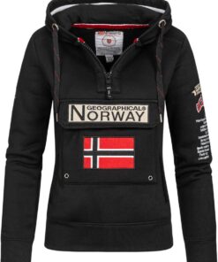Geographical Norway Gymclass Lady - Sudaderas Mujer con Capucha Y Bolsillos - Sudadera Manga Larga Chaqueta Caliente - Cremallera Jersey Mujeres Primavera Verano Otoño Invierno