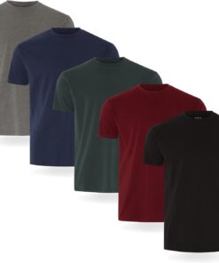 Camiseta FM London Paquete de 3/5 para Hombre - Camisetas de Peso Premium con diseño Ligeramente Ajustado