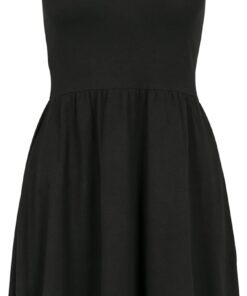 Urban Classics Vestido Mujer con Tirantes Finos Mujer Vestido Corto Negro