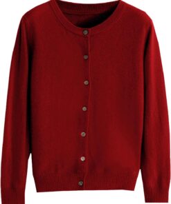 HUIFUAO - Cárdigan para mujer, punto negro, elegante, para otoño e invierno, básico, suave, con botones, manga larga, suéteres ligeros