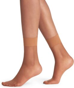 FALKE mujer Shelina 12 DEN calcetines ultra-transparente con acabado reluciente y parte superior suave para un suave agarre en la pantorrilla fino suave material 1 par