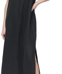 DKNY Lightweight Linen Maxi Dress Vestido Mujer