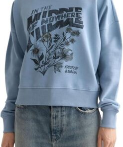 Scotch & Soda Chest Artwork Fitted Sweatshirt Sudadera para Mujer