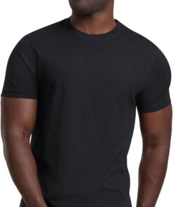 Urban Classics Camiseta Elástica Ajustada Hombre Camiseta Negro 95% algodón, 5% elastán Estrechos
