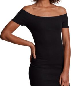 Urban Classics Tb1501-ladies Off Shoulder Rib Dress Vestido Mujer