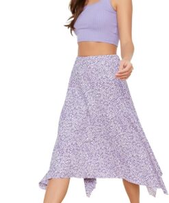 Trendyol Falda de Punto Asimétrica Falda Mujer (Pack de 1)