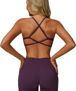 IMEKIS Gym Set Damen Sport Outfit Strappy Rücken Sportbh mit Shorts 2 Teilig Yoga Pilates Kleidung kurz Sportanzug Fitness Workout Activewear