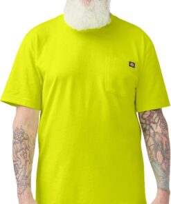 Dickies Camiseta Pesada de Manga Corta con Cuello Redondo Grande Y Alto Camiseta Hombre (Pack de 1)