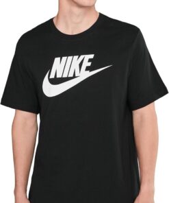 Nike M NSW tee Icon Futura Camiseta, Black/White, L Hombre