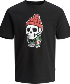 JACK & JONES Jorholiday Skull tee SS Cn para Hombre