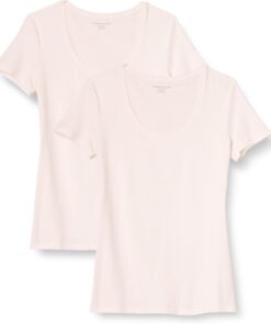 Amazon Essentials Mujer Camiseta de Manga Corta con Cuello Redondo y Corte Estándar (Disponible en Tallas Grandes)