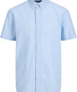 Jack & Jones Jprblusummer Lin. Bl. Shield SS Shirt Sn para Hombre