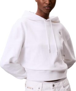Calvin Klein Hoodie Mujer Monogram Terry con Logotipo
