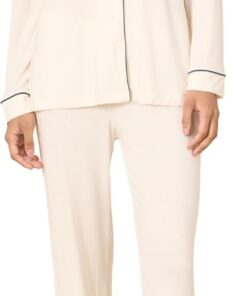 Amazon Essentials x Sofia Grainge Conjunto de Pijama Modal Elástico de Manga Larga y Pantalón de Longitud Completa Mujer