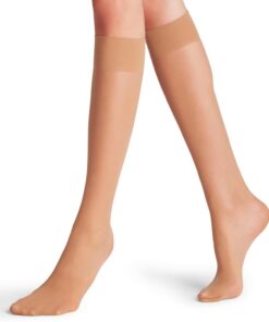 FALKE mujer Matt Deluxe 20 DEN calcetines largos liso transparente elegante con topes de confort para un suave agarre en la pierna costura extrafina fino y suave material 1 par