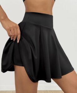 Faldas plisadas para mujer, de cintura alta, para tenis, golf, con pantalones cortos, minifalda atlética Y2k