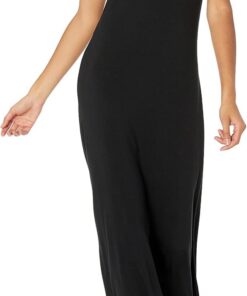 Amazon Essentials Mujer Vestido Largo de Manga Corta, Fluido