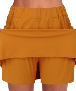 Falda deportiva para mujer, cintura alta elástica, para tenis, yoga, falda corta degradada, control de abdomen, pantalones deportivos ajustados