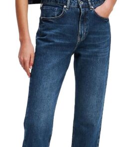 Karl Lagerfeld Jeans Mujer High Rise Straight Denim with Slit