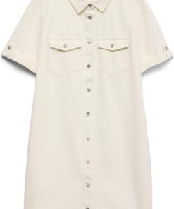 Vero Moda Vmjennie LS Short Denim Dress Mix Noos Vestido Vaquero Mujer (Pack de 1)