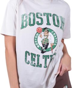 Ultra Game NBA Official - Conjunto de camiseta y pantalón corto súper suave para mujer, Boston Celtics, blanco, talla S