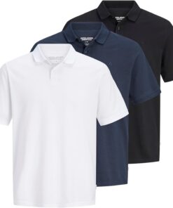 JACK & JONES Jjebasic Polo SS 3Pk MP Noos (Pack de 3) para Hombre