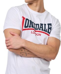 Lonsdale London Two Tone Hombre Camiseta Negro Regular