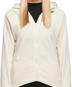 Urban Classics Ladies Polar Fleece Zip Hoodie Mujer Capucha con Cremallera Negro Daumenlöcher Regular