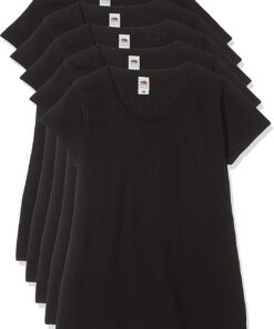 Fruit of The Loom Camiseta para mujer Valueweight Lady (5 unidades)