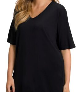 Ulla Popken T-Shirt V-Ausschnitt Camiseta Mujer (Pack de 1)