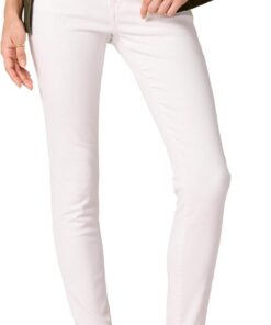 Amazon Essentials Mujer Vaqueros Ceñidos y Elásticos de Tiro Medio - Colores interrumpidos